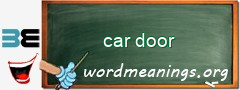 WordMeaning blackboard for car door